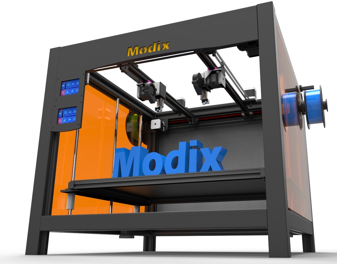  The Modix Tango, featuring a truly independent dual extrusion system 