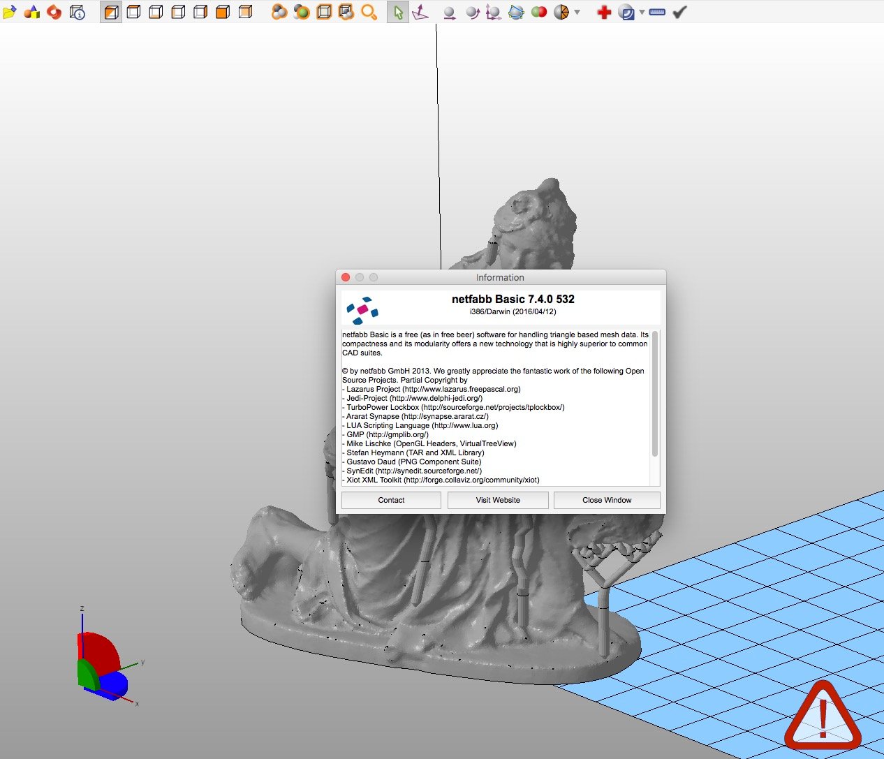  Screenshot of Netfabb Basic version 7.4.0 