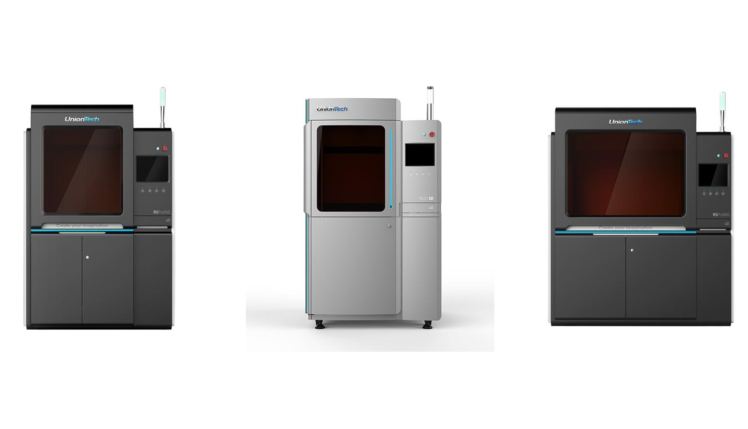  Some of UnionTech's line of industrial 3D printers 