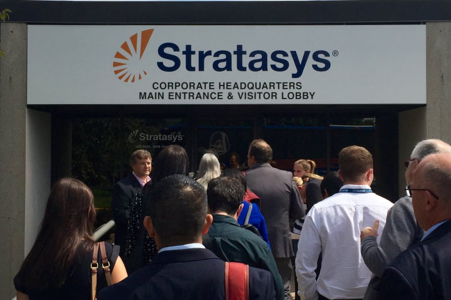  The main entrance at Stratasys HQ 