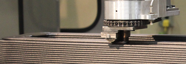  Thermwood's LSAM lays a very thick bead per layer 