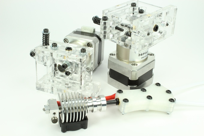  The components comprising the new Prometheus dual extrusion system 