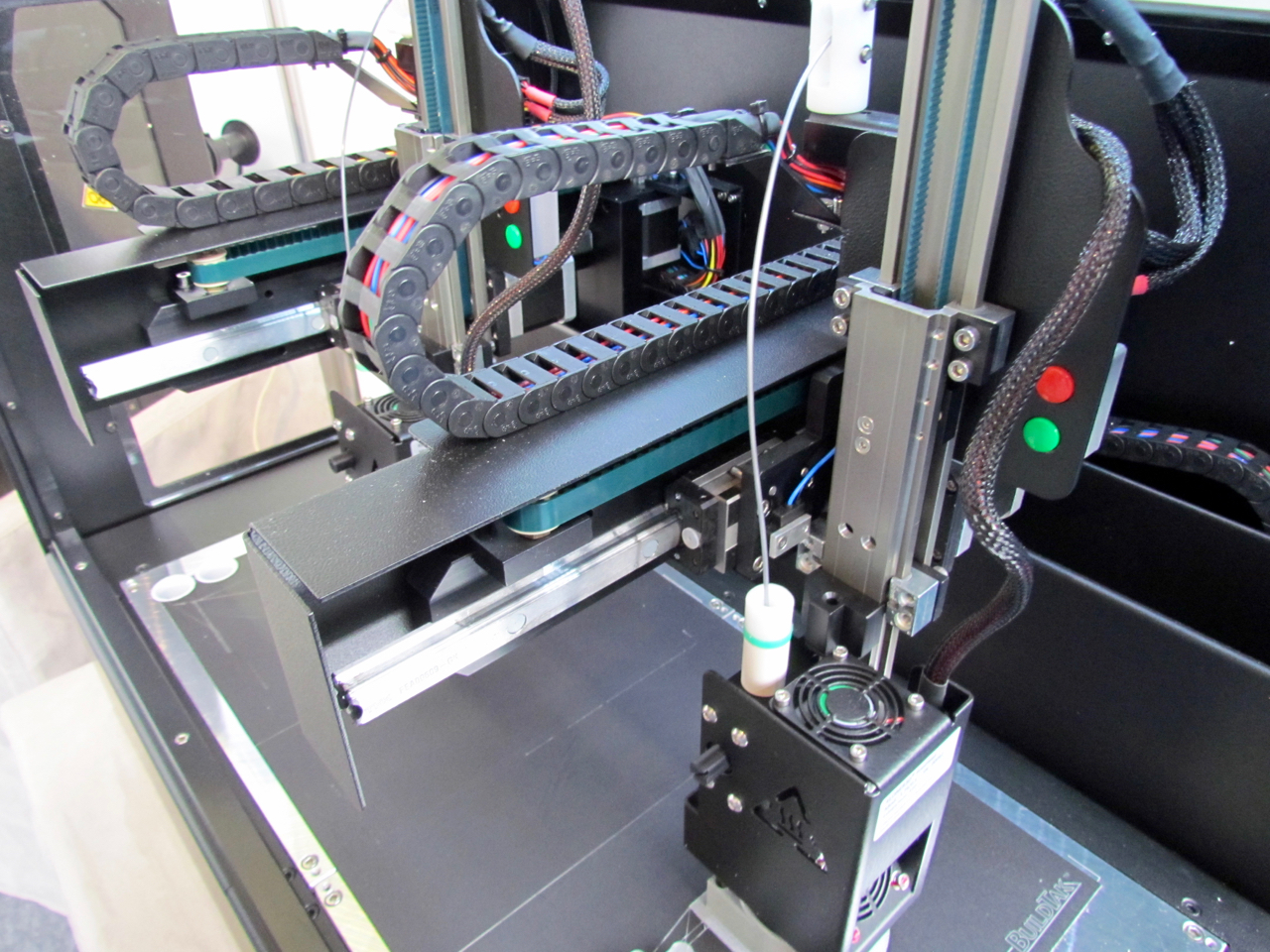  The Kloner3D desktop 3D printer's dual extruders 