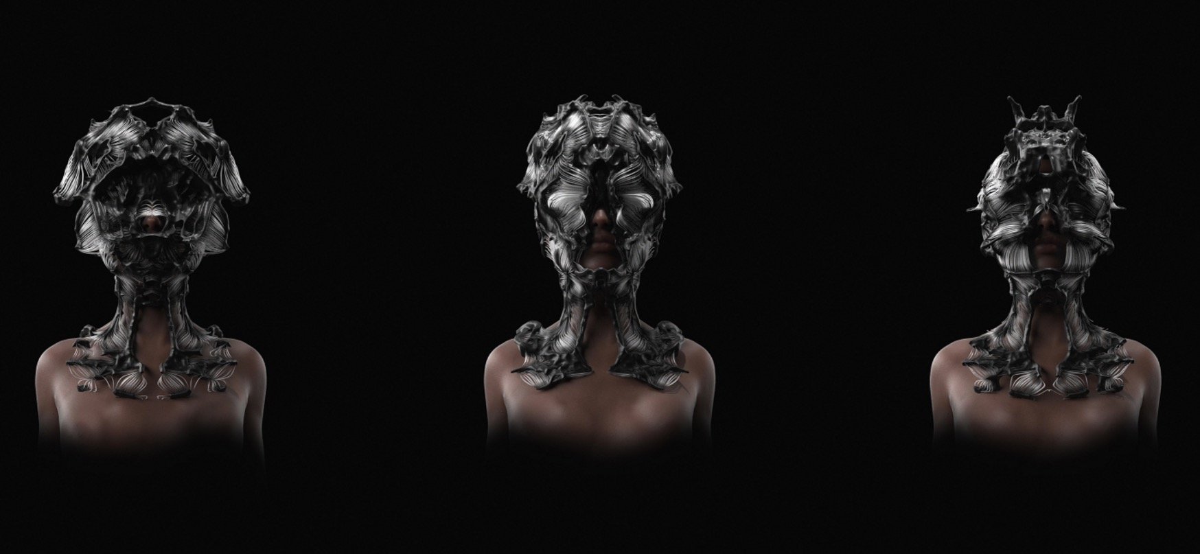  Part of the series of Rottlace 3D printed mask series worn by Björk 