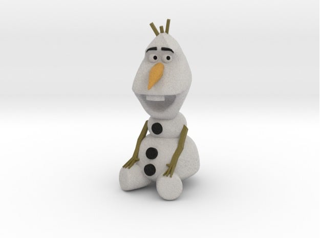  A 3D model of Olaf, from Disney's Frozen, found on  Shapeways  