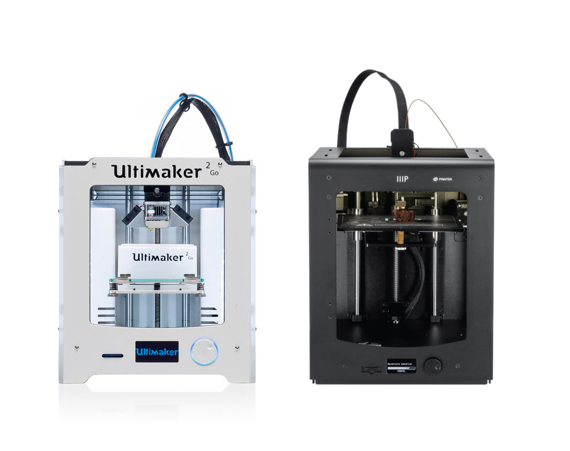  Comparing an Ultimaker 2+ (left) and a Monoprice Maker Ultimate (right) 