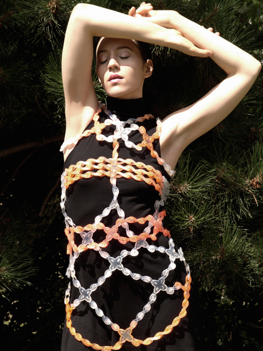  A model wearing a piece made from Knot Knits 