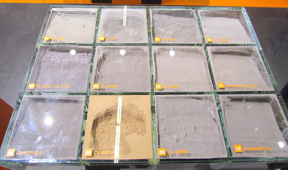 A selection of metal powder samples 