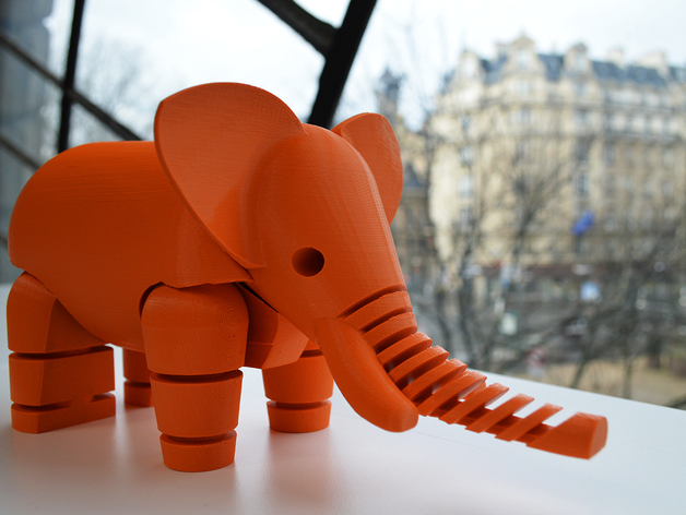  The famous 3D printed Elephant by Le FabShop 
