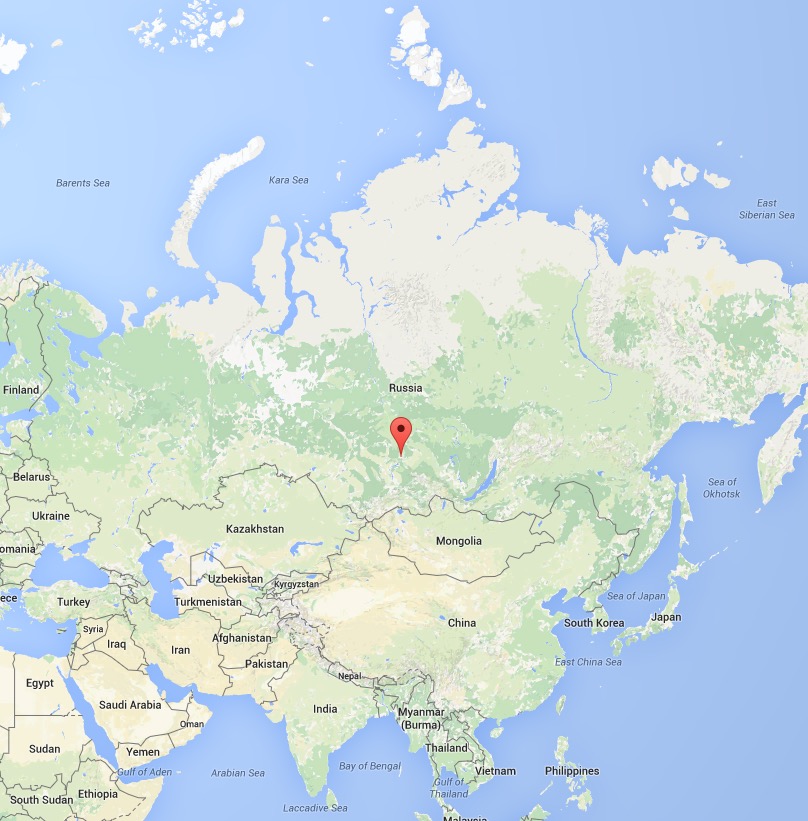  In case you don't know where Krasnoyarsk is located 