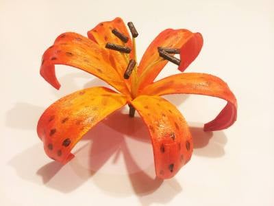  A 3D printed flower designed by Darlene Farris Labar 