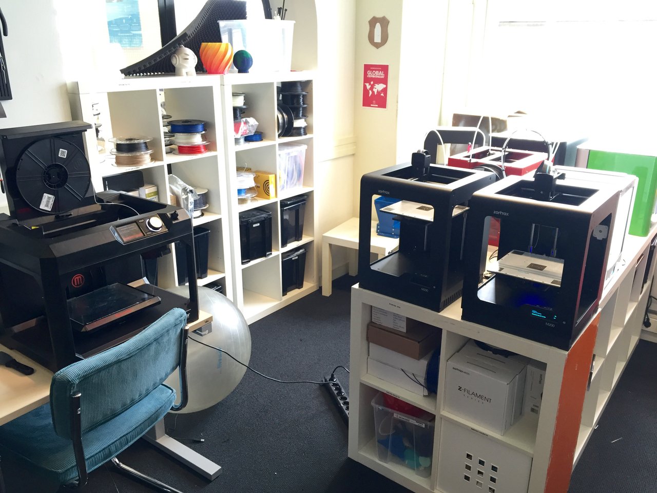  The 3D printer lab in 3D Hubs' HQ 
