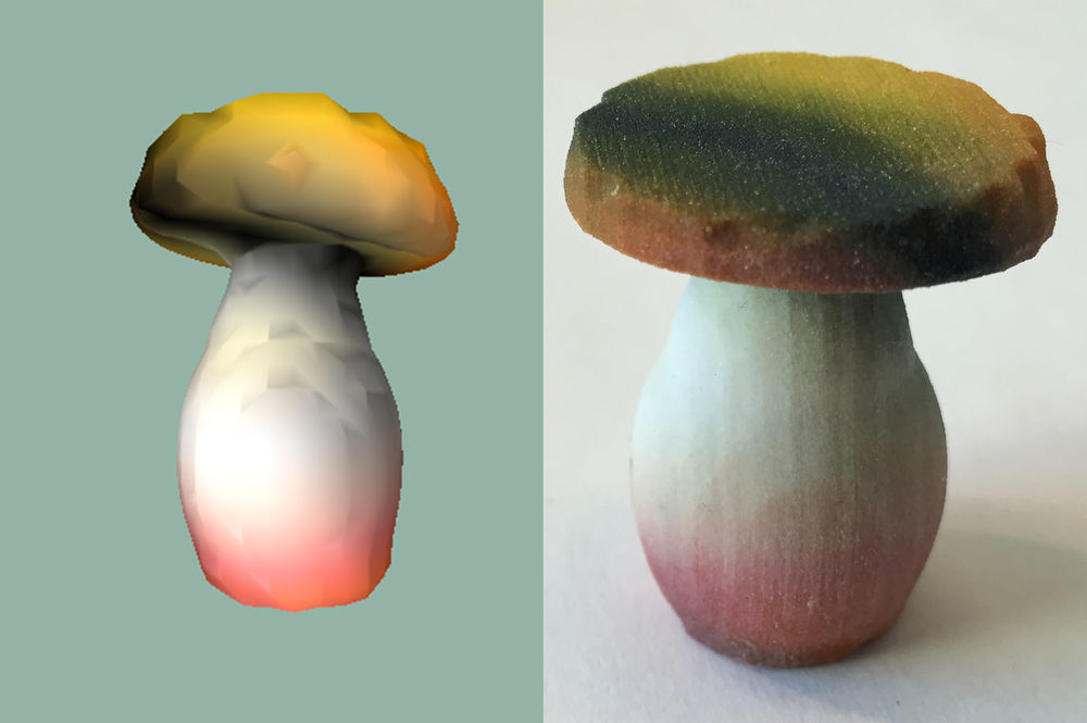  A 3D printed mushroom, whose design was entirely devised by an A.I. 