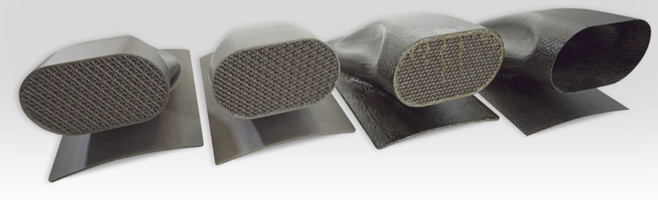  Composite parts made using Stratasys' new ST-130 high temperature dissolvable support material 