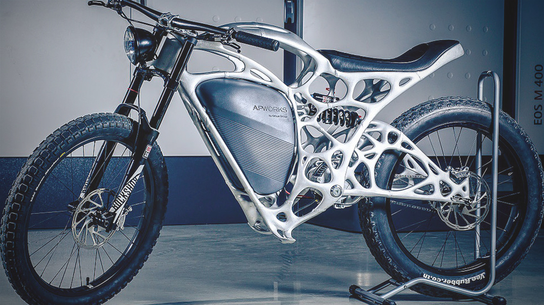  A motorcycle 3D printed in metal 