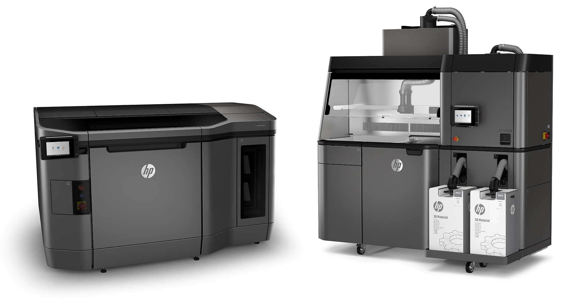  HP's new Jet Fusion 3D printers: the printer itself and the associated processing station 