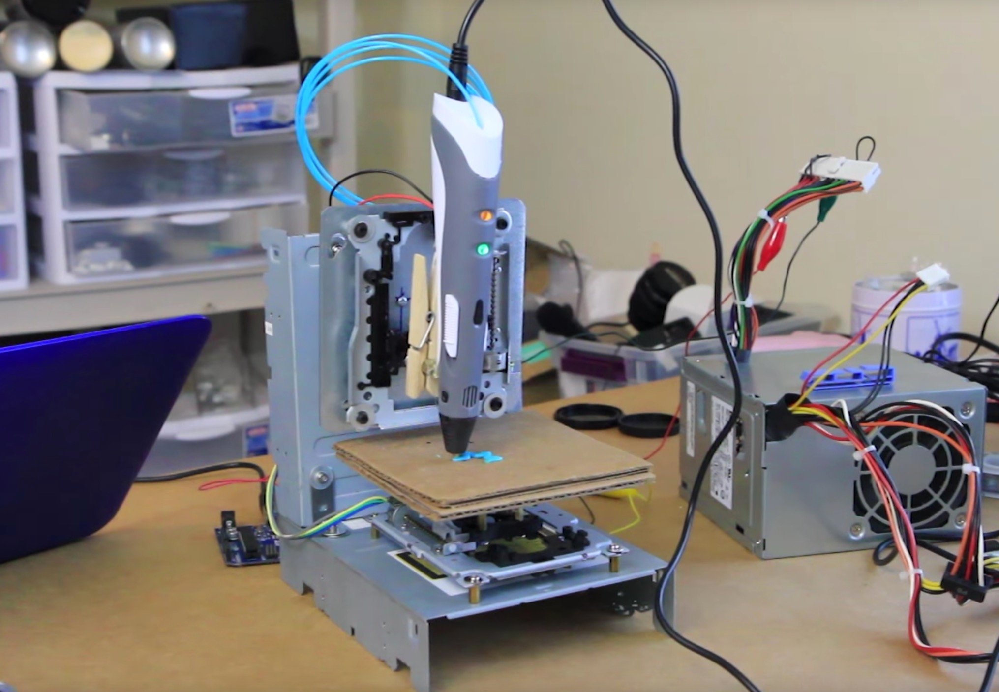  3D printer prototype made using a 3D pen 