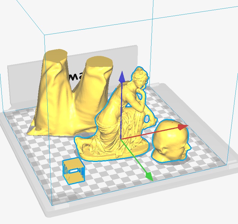  Selecting multiple objects in Cura 2.1 