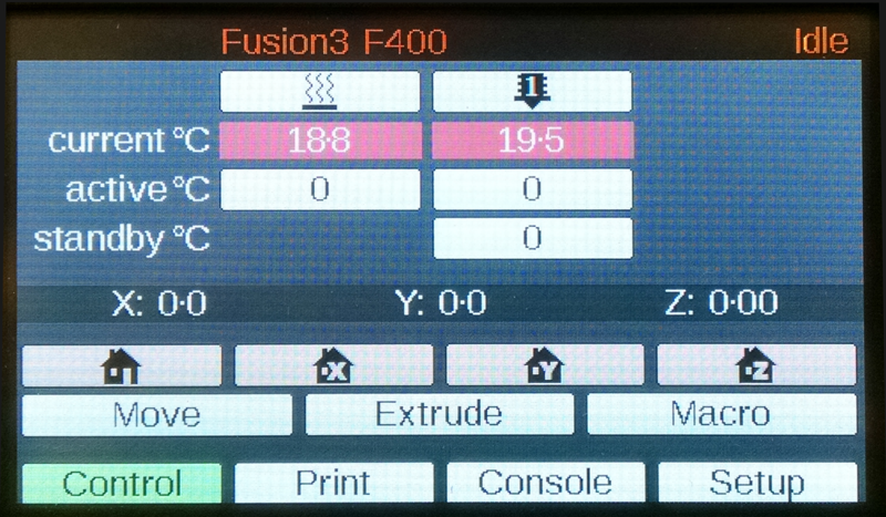  Fusion3 F400 color touch screen 