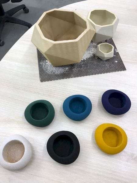  Some of the colors available from Kwambio's new glass-based ceramic material 