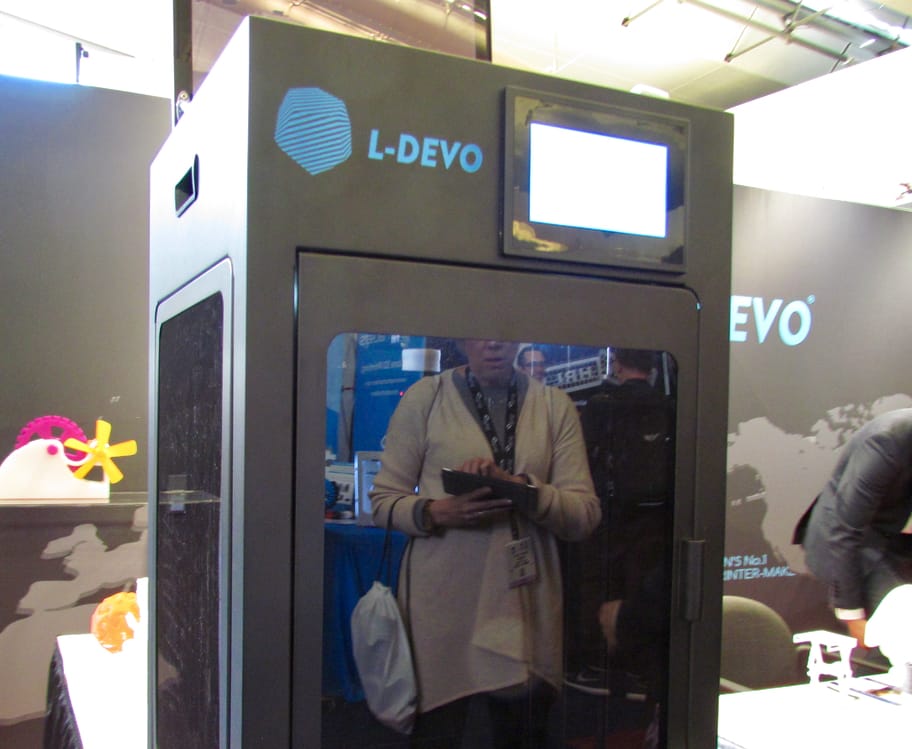  One of L-Devo's several professional 3D printers 