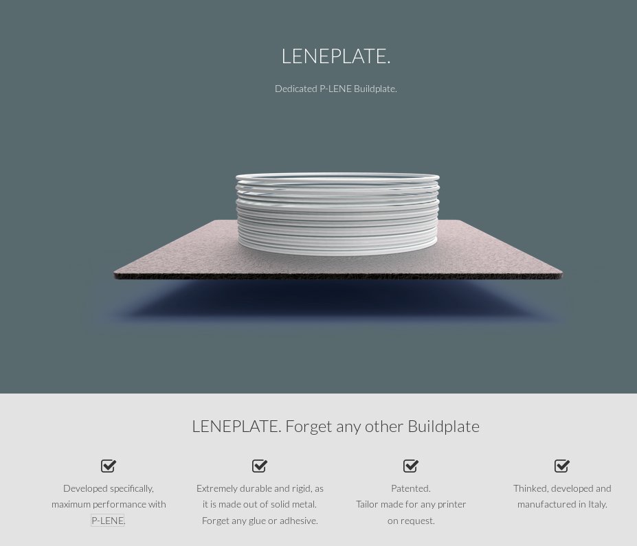  The page describing the LENEPLATE 