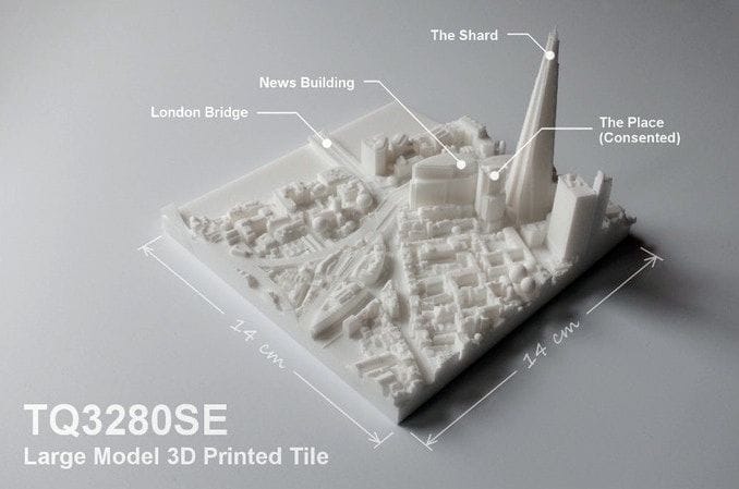  A sample tile from the 3D printed London collection by Accucities 