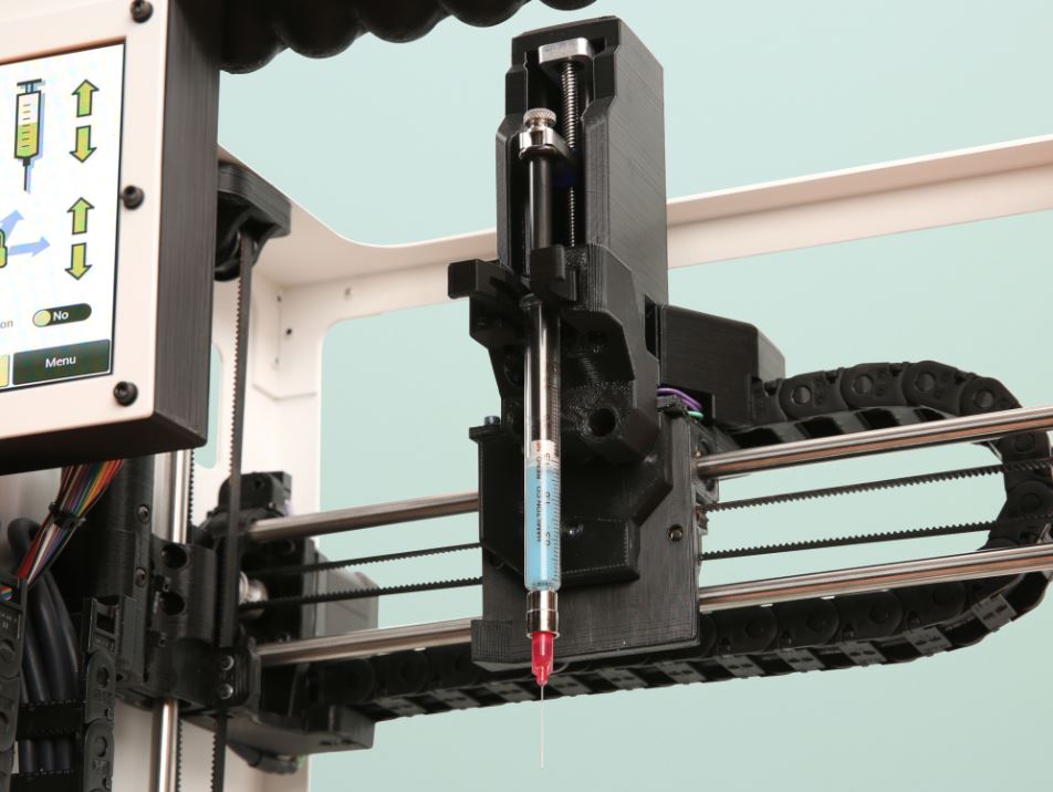  The LulzBot Bio’s FDF syringe pump system [Image: Aleph Objects] 