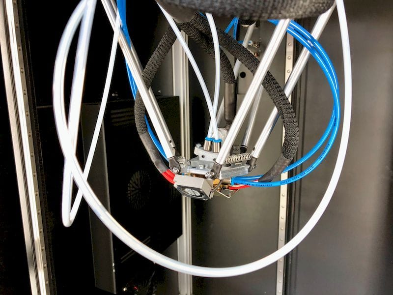  The Mass Portal four-filament extruder for delta-style 3D printers 