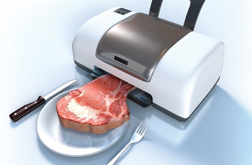  Get it? It’s a meat printer. I’ve seen this image circulating since at least 2014. 