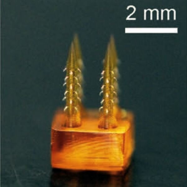 A 4D Printed Microneedle Array