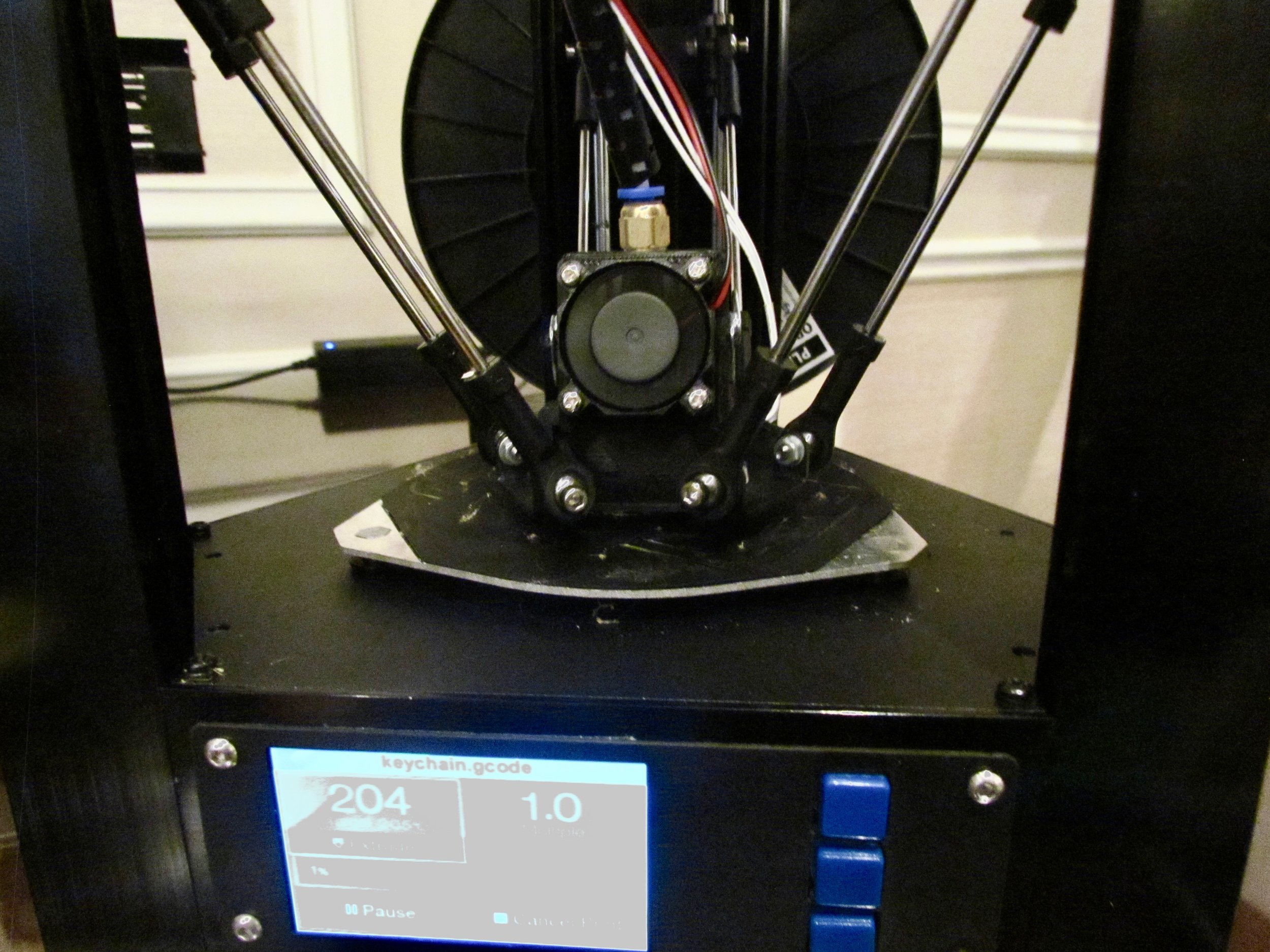  The extrusion system on the new Monoprice Delta Mini desktop 3D printer 