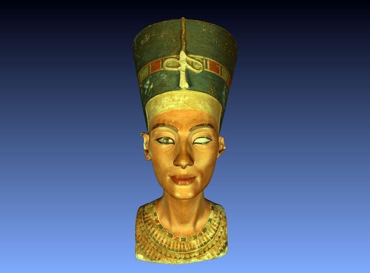  Front view of the official Nefertiti 3D scan [Source: Fabbaloo] 