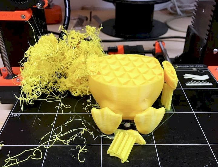  Failed 3D print [Source: Fabbaloo] 