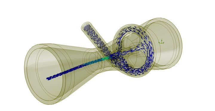 Airflow routes in the open source ventilator design [Source: GrabCAD]
