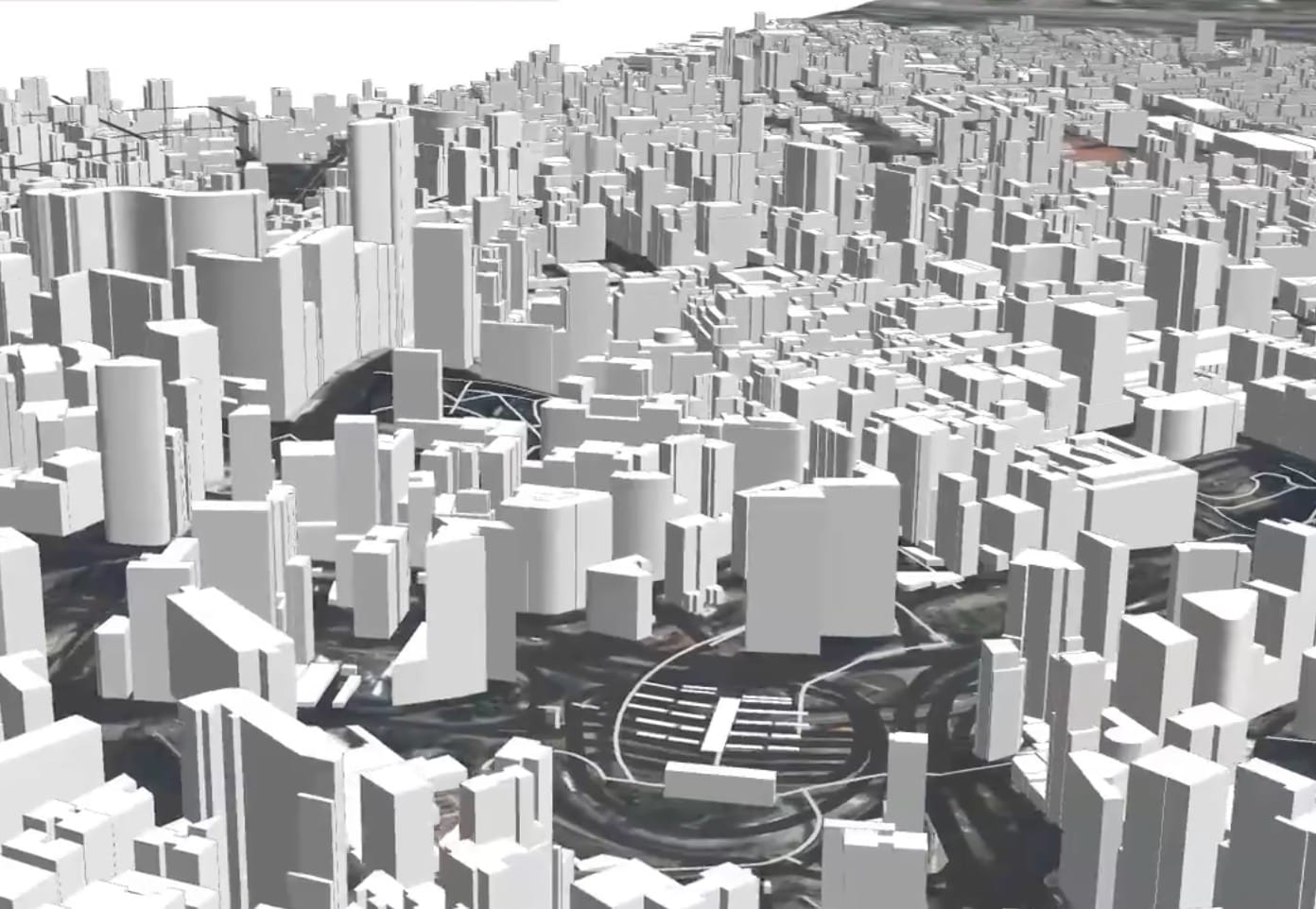  A 3D model of a city instantly created with PlaceMaker 