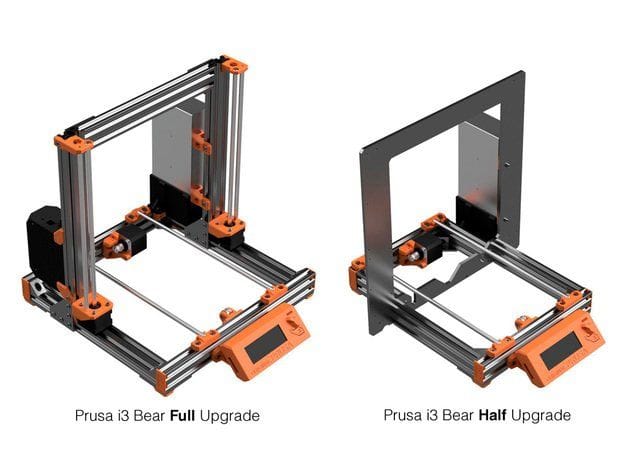  Comparing the full and half Bear Upgrade for Prusa 3D printers [Source: Thingiverse] 