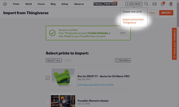 Prusa Takes Aim At Thingiverse
