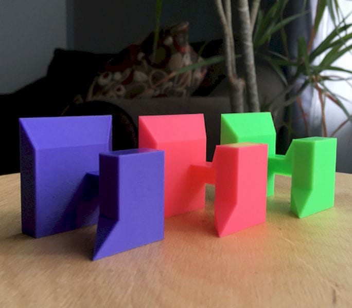  Some of the parts required for this 3D printed puzzle cube 