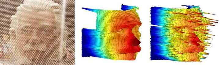 Quantum Parametric Mode Sorting 3D Scanning