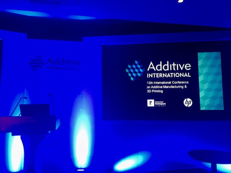  At the Additive International 2018 conference 