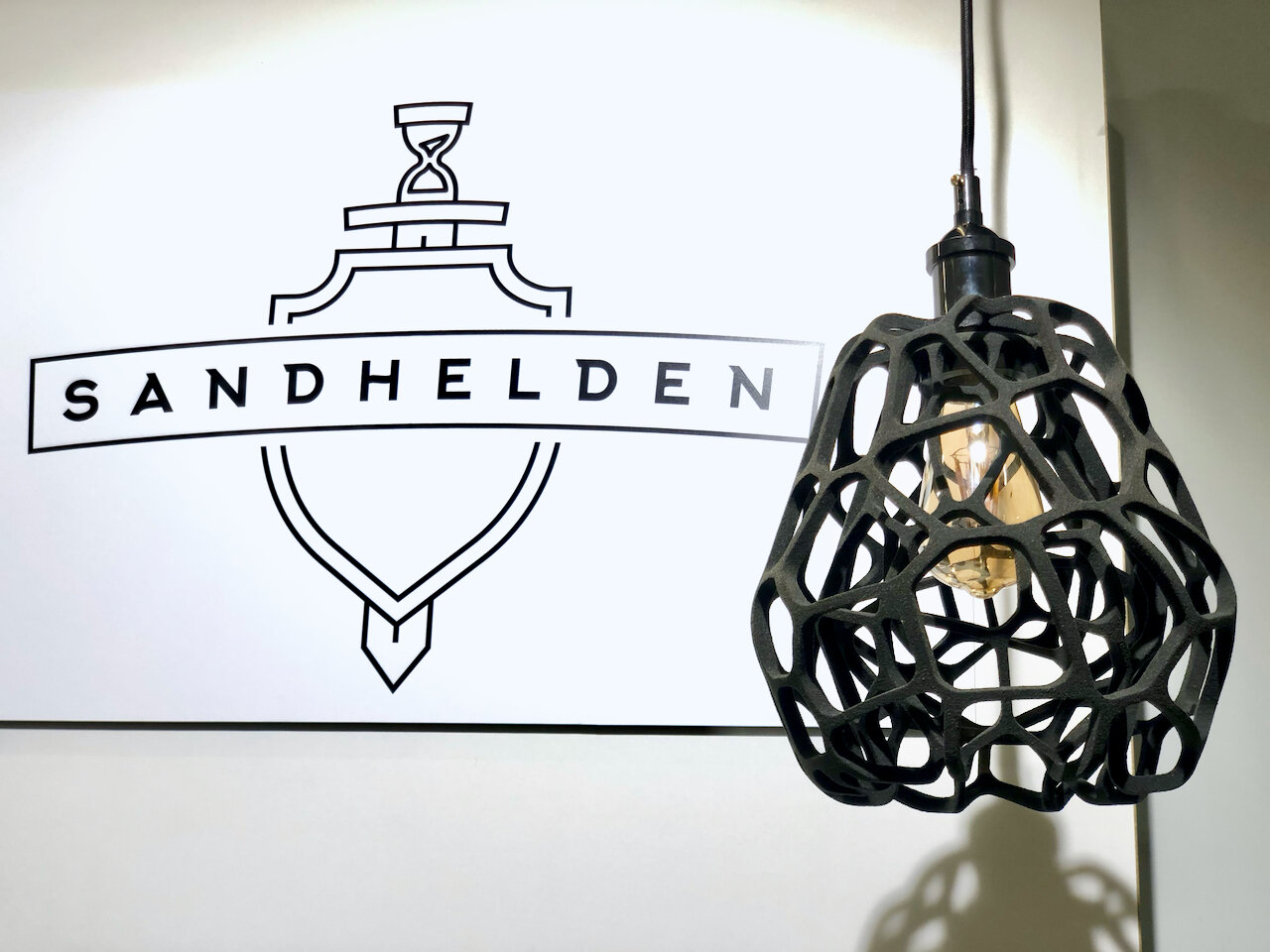  3D printed lamp made from specially-processed sand by Sandhelden [Source: Fabbaloo] 