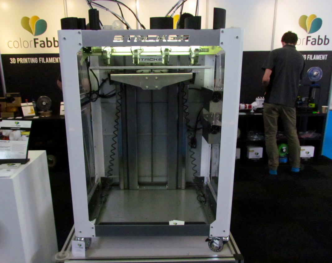  The STACKER S4 multi-head 3D printer, now sold by colorFabb 