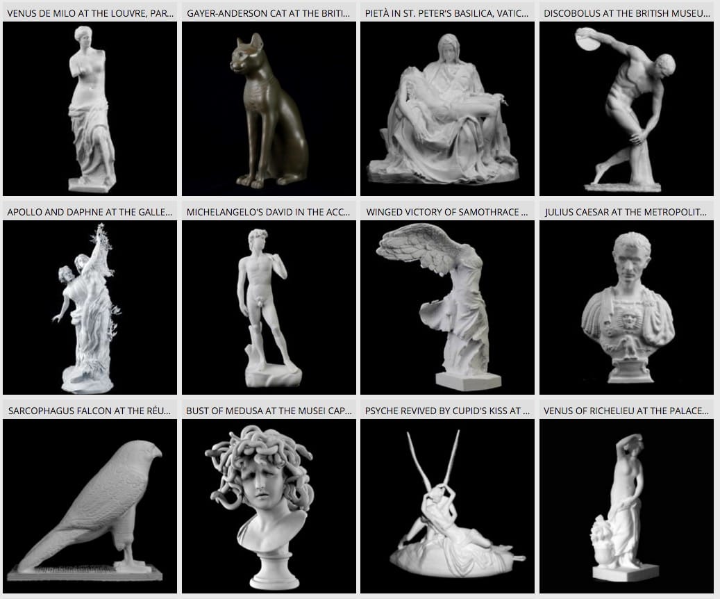  Where can you store your 3D scans of sculptures? [Source: Fabbaloo] 