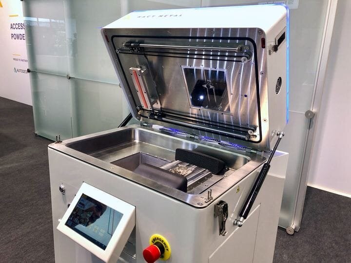  One of Xact Metal’s metal 3D printers in open mode [Source: Fabbaloo] 