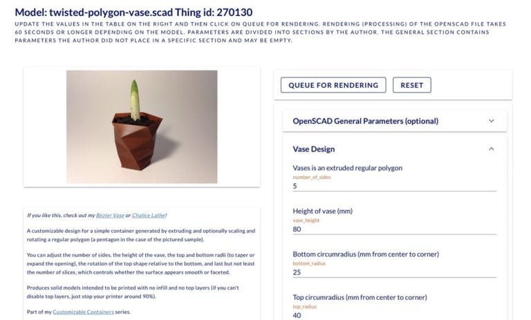 MakeWithTech Launches Thingiverse Customizer