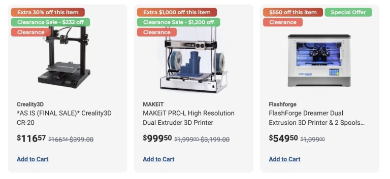 Clearance Sales Signal the Decline of Slow-Speed 3D Printers