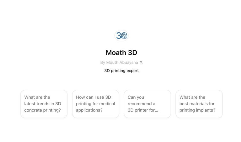 Chat with Moath 3D GPT: An AI-Powered Assistant for Advanced 3D Printing Insights