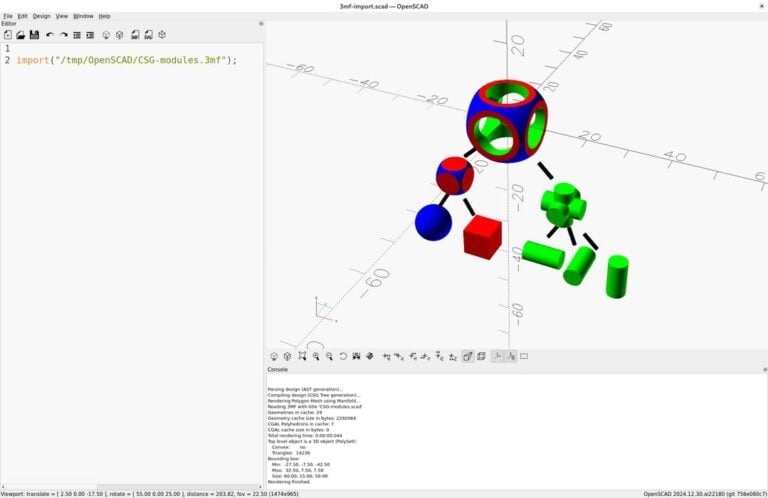 OpenSCAD Embraces Multicolor 3D Design with New Geometry Engine